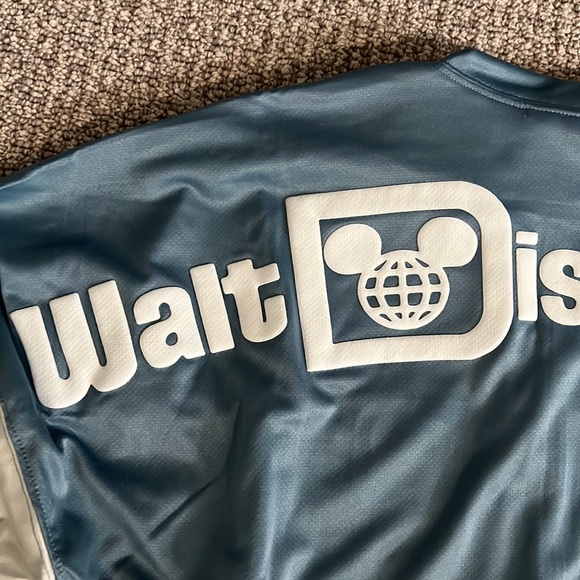 New Mickey Spirit Jersey Track Jacket Blue White Walt Disney World Zip Up Top - Picture 3 of 15